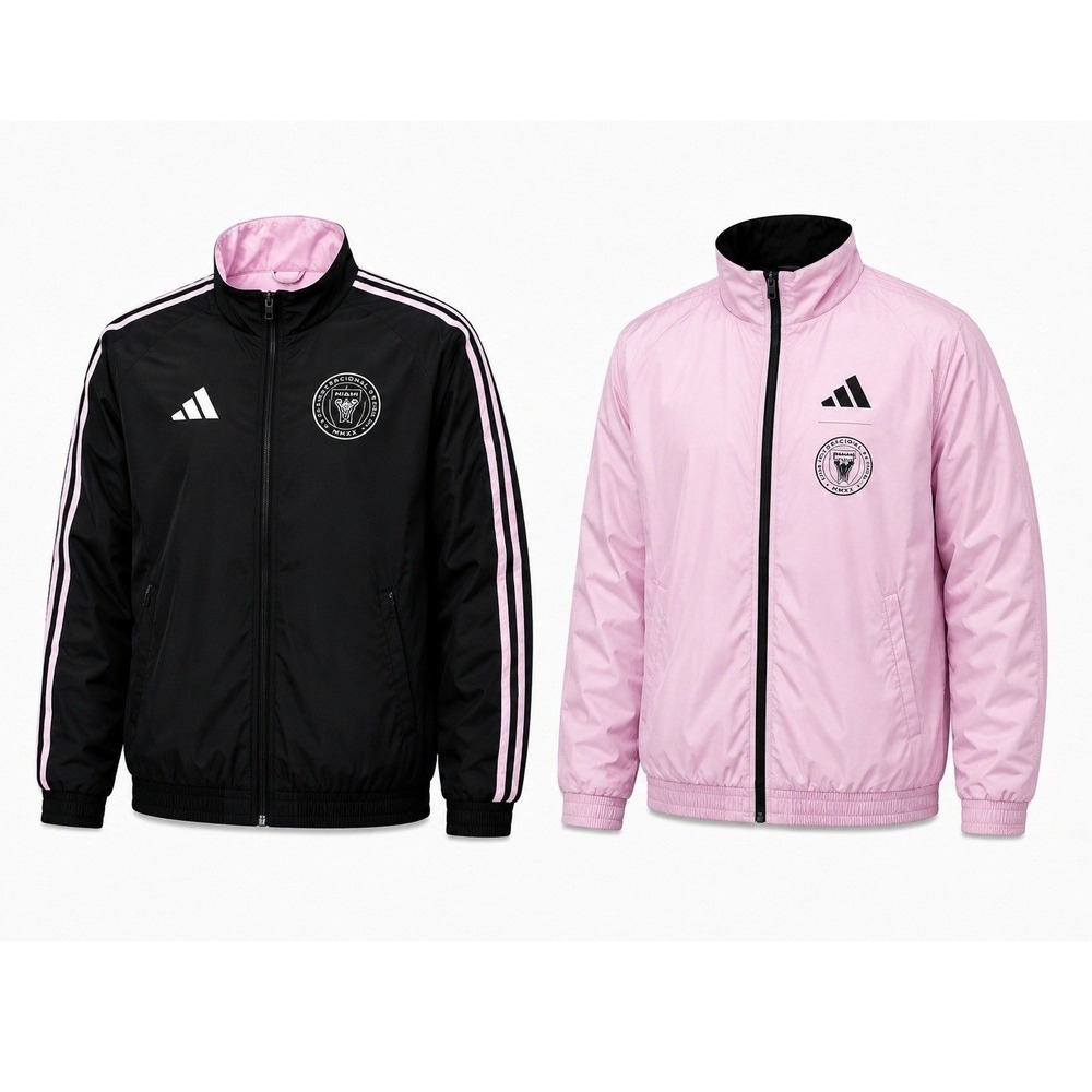 Adidas Inter Miami CF Reversible Track Jacket Black Pink Mens Medium HU0061